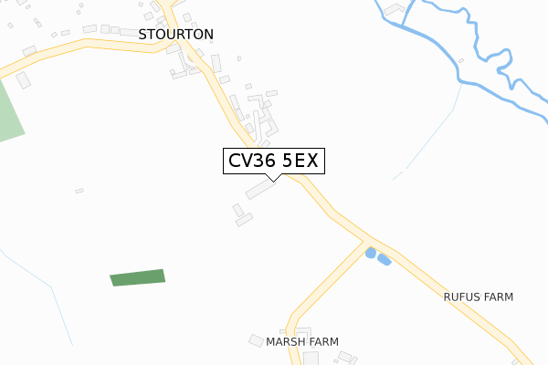 CV36 5EX map - large scale - OS Open Zoomstack (Ordnance Survey)