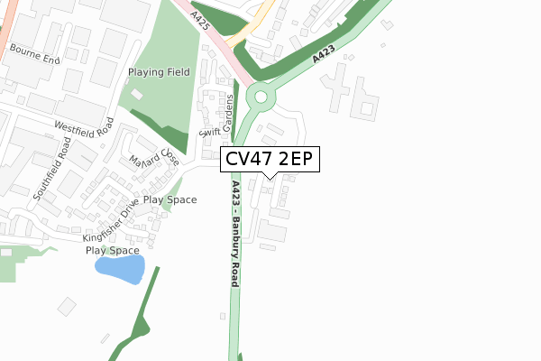 CV47 2EP map - large scale - OS Open Zoomstack (Ordnance Survey)