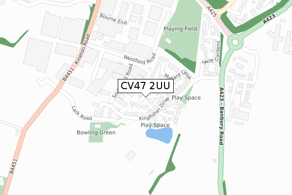 CV47 2UU map - large scale - OS Open Zoomstack (Ordnance Survey)