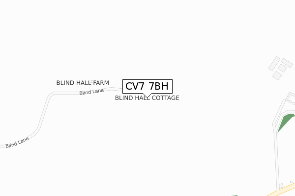 CV7 7BH map - large scale - OS Open Zoomstack (Ordnance Survey)