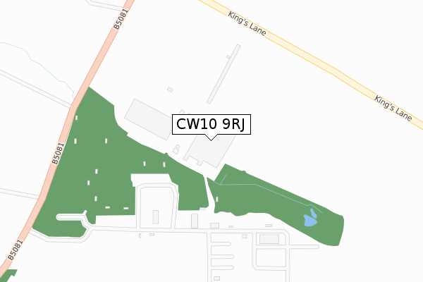 CW10 9RJ map - large scale - OS Open Zoomstack (Ordnance Survey)