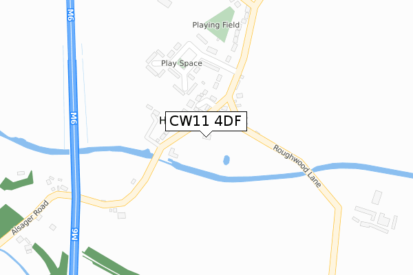 CW11 4DF map - large scale - OS Open Zoomstack (Ordnance Survey)