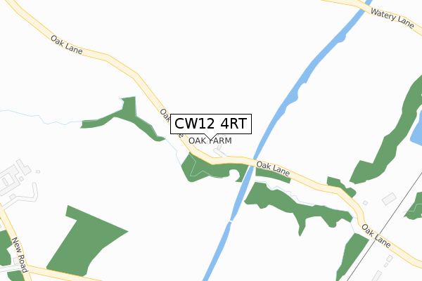 CW12 4RT map - large scale - OS Open Zoomstack (Ordnance Survey)