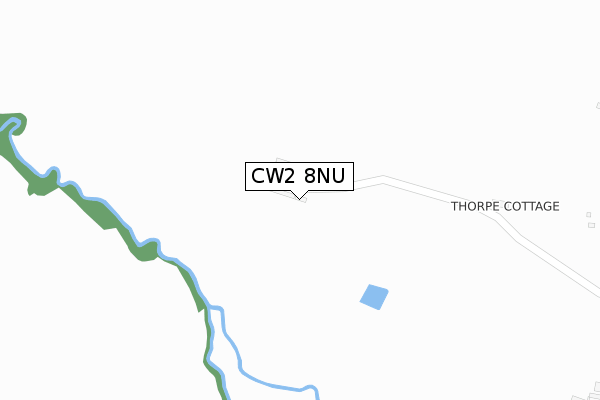 CW2 8NU map - large scale - OS Open Zoomstack (Ordnance Survey)