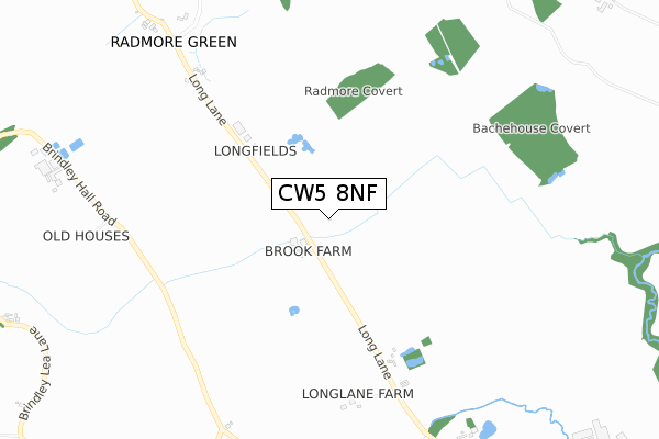 CW5 8NF map - small scale - OS Open Zoomstack (Ordnance Survey)