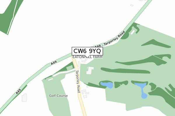 CW6 9YQ map - large scale - OS Open Zoomstack (Ordnance Survey)