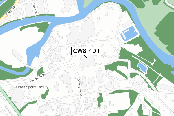 CW8 4DT map - large scale - OS Open Zoomstack (Ordnance Survey)