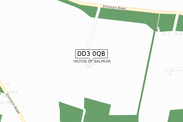 DD3 0QB map - large scale - OS Open Zoomstack (Ordnance Survey)