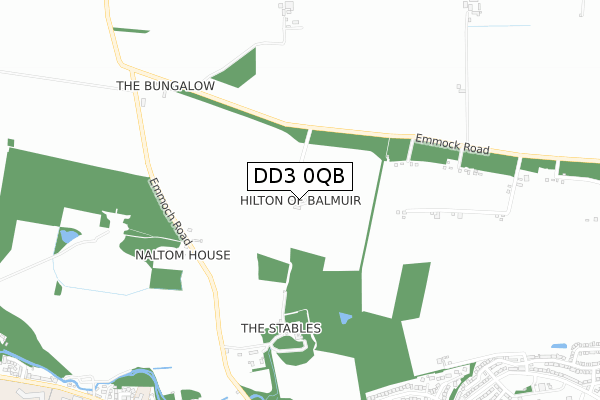 DD3 0QB map - small scale - OS Open Zoomstack (Ordnance Survey)