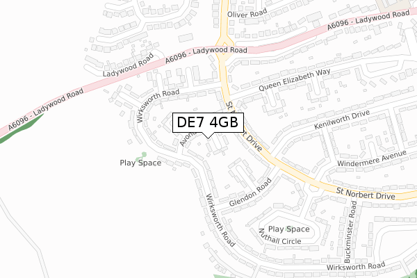 DE7 4GB map - large scale - OS Open Zoomstack (Ordnance Survey)