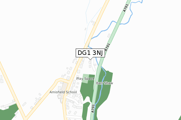 DG1 3NJ map - large scale - OS Open Zoomstack (Ordnance Survey)