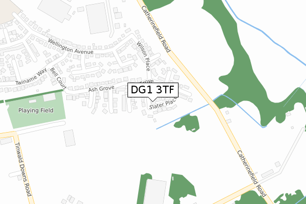 DG1 3TF map - large scale - OS Open Zoomstack (Ordnance Survey)