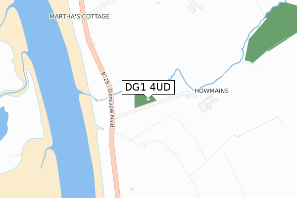 DG1 4UD map - large scale - OS Open Zoomstack (Ordnance Survey)