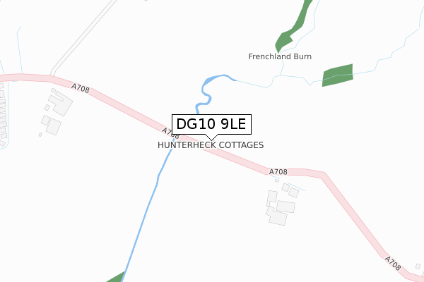 DG10 9LE map - large scale - OS Open Zoomstack (Ordnance Survey)