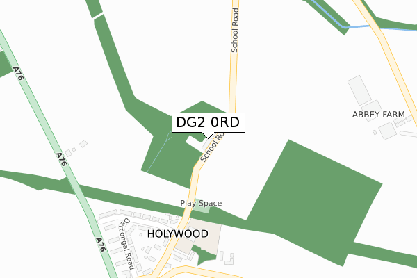 DG2 0RD map - large scale - OS Open Zoomstack (Ordnance Survey)