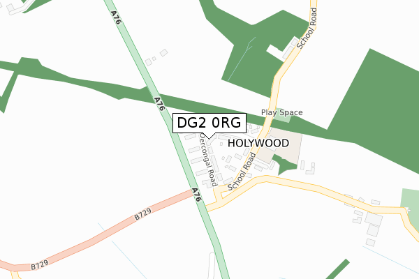 DG2 0RG map - large scale - OS Open Zoomstack (Ordnance Survey)