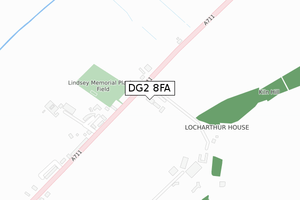 DG2 8FA map - large scale - OS Open Zoomstack (Ordnance Survey)