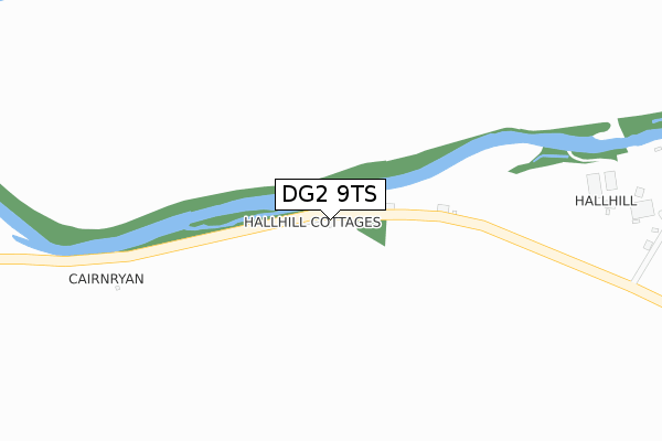 DG2 9TS map - large scale - OS Open Zoomstack (Ordnance Survey)