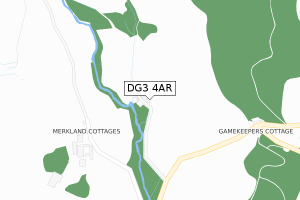 DG3 4AR map - large scale - OS Open Zoomstack (Ordnance Survey)