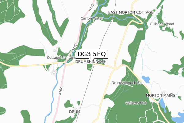 DG3 5EQ map - small scale - OS Open Zoomstack (Ordnance Survey)