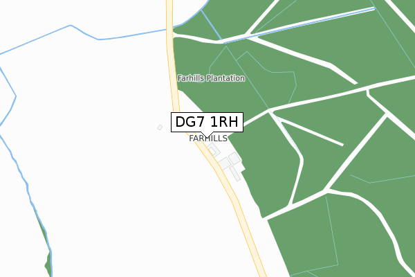 DG7 1RH map - large scale - OS Open Zoomstack (Ordnance Survey)