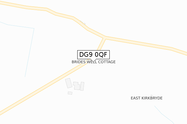 DG9 0QF map - large scale - OS Open Zoomstack (Ordnance Survey)