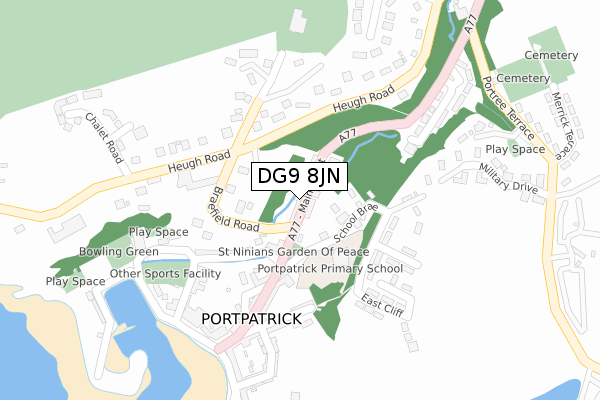 DG9 8JN map - large scale - OS Open Zoomstack (Ordnance Survey)