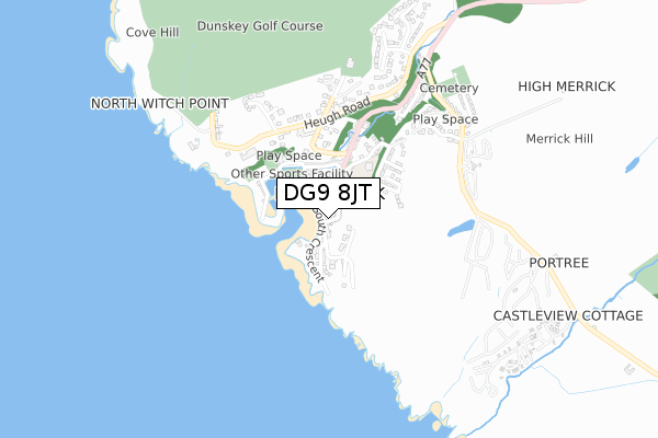 DG9 8JT map - small scale - OS Open Zoomstack (Ordnance Survey)