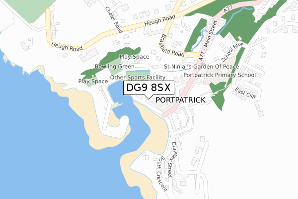 DG9 8SX map - large scale - OS Open Zoomstack (Ordnance Survey)