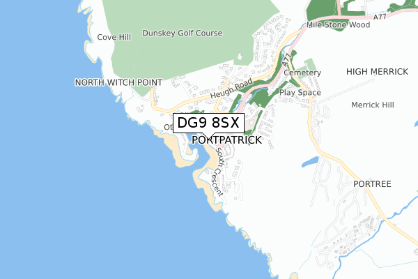 DG9 8SX map - small scale - OS Open Zoomstack (Ordnance Survey)