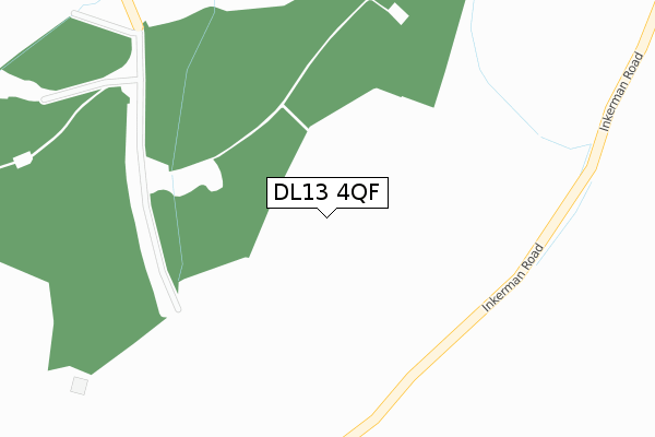 DL13 4QF map - large scale - OS Open Zoomstack (Ordnance Survey)