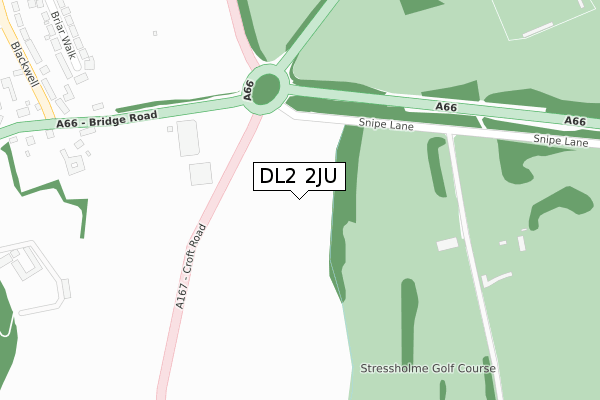 DL2 2JU map - large scale - OS Open Zoomstack (Ordnance Survey)