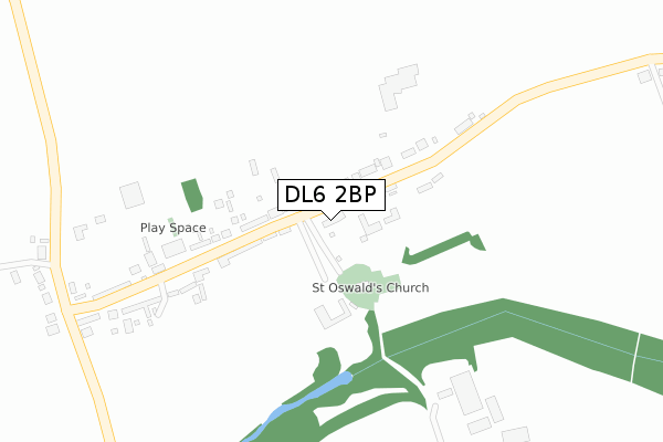 DL6 2BP map - large scale - OS Open Zoomstack (Ordnance Survey)