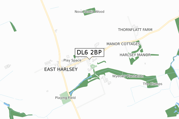 DL6 2BP map - small scale - OS Open Zoomstack (Ordnance Survey)