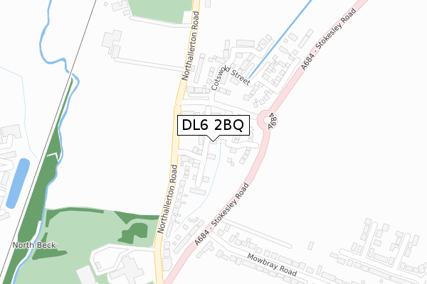 DL6 2BQ map - large scale - OS Open Zoomstack (Ordnance Survey)