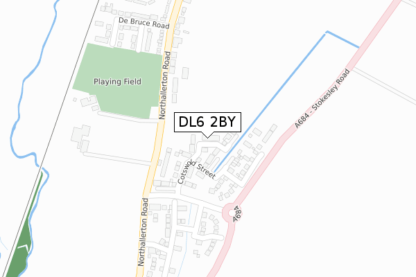 DL6 2BY map - large scale - OS Open Zoomstack (Ordnance Survey)