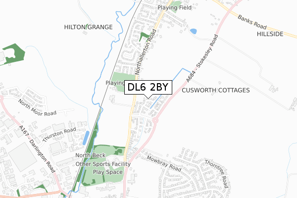 DL6 2BY map - small scale - OS Open Zoomstack (Ordnance Survey)