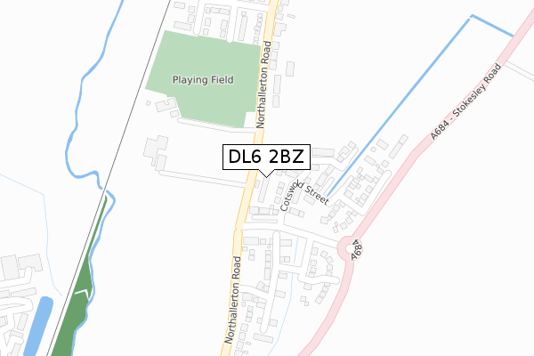 DL6 2BZ map - large scale - OS Open Zoomstack (Ordnance Survey)