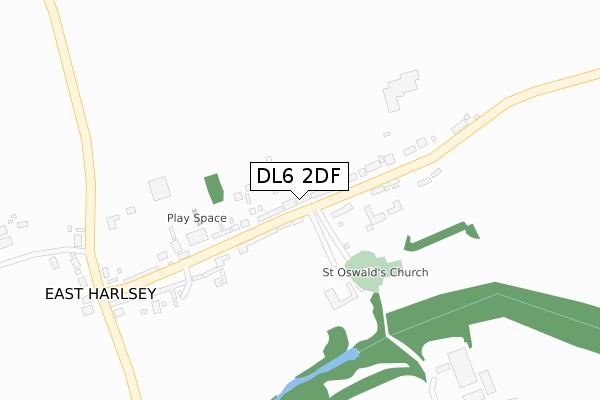 DL6 2DF map - large scale - OS Open Zoomstack (Ordnance Survey)
