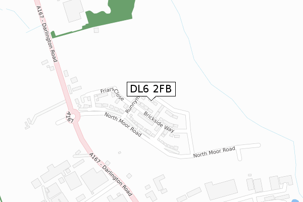 DL6 2FB map - large scale - OS Open Zoomstack (Ordnance Survey)