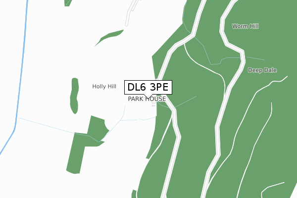 DL6 3PE map - large scale - OS Open Zoomstack (Ordnance Survey)