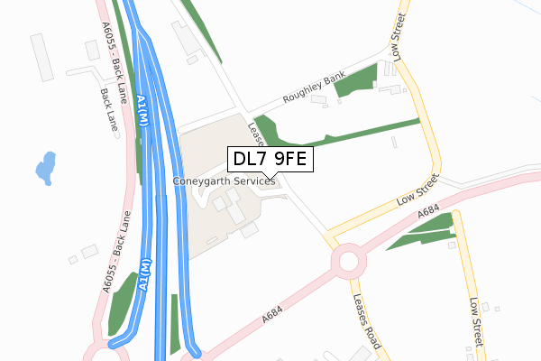 DL7 9FE map - large scale - OS Open Zoomstack (Ordnance Survey)