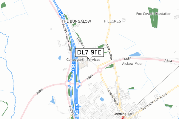 DL7 9FE map - small scale - OS Open Zoomstack (Ordnance Survey)