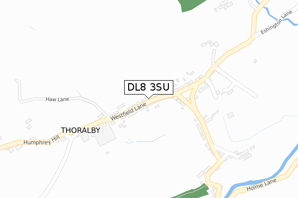 DL8 3SU map - large scale - OS Open Zoomstack (Ordnance Survey)