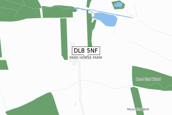 DL8 5NF map - large scale - OS Open Zoomstack (Ordnance Survey)