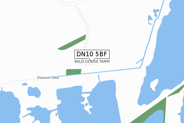 DN10 5BF map - large scale - OS Open Zoomstack (Ordnance Survey)