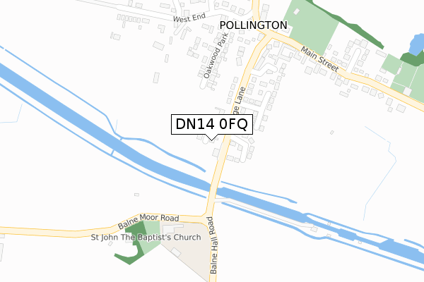 DN14 0FQ map - large scale - OS Open Zoomstack (Ordnance Survey)