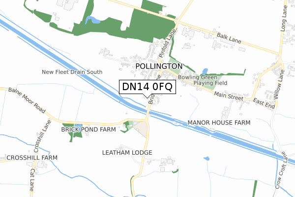 DN14 0FQ map - small scale - OS Open Zoomstack (Ordnance Survey)