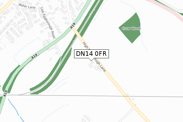 DN14 0FR map - large scale - OS Open Zoomstack (Ordnance Survey)