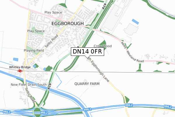 DN14 0FR map - small scale - OS Open Zoomstack (Ordnance Survey)